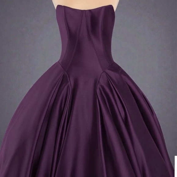 Vintage BRAEMAR Petites Taffeta Ballgown in Eggplant size 13/14 P - Picture 3 of 10